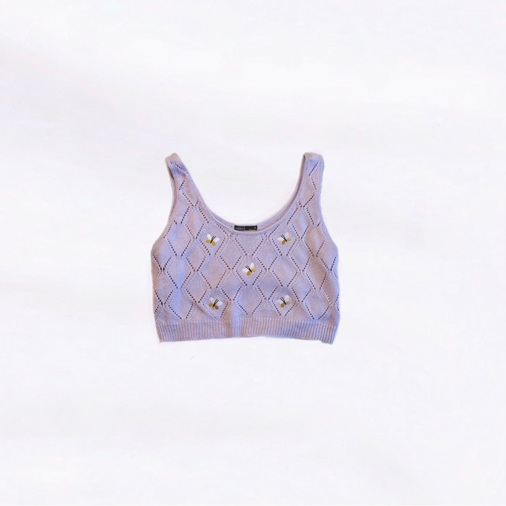 nikka k ⋆ pastel knit crop top